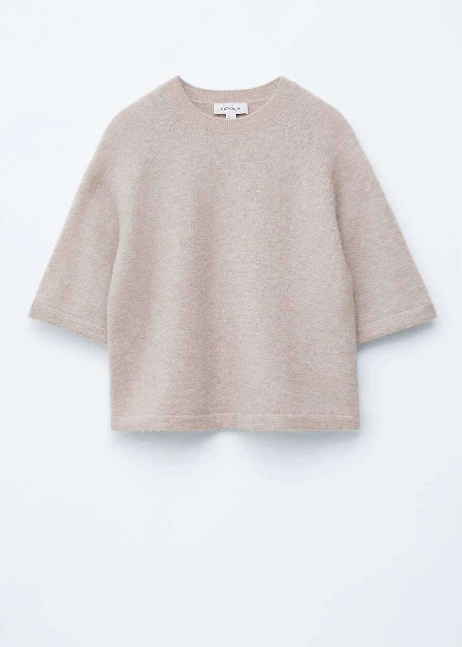 Stockholm Ateliers &Other Stories Small Oatmeal Alpaca Blend Knitted Top Sweater